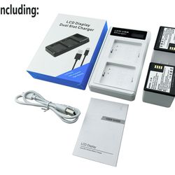 2-pack Batteries + Dual Battery Charger for Arlo Pro Arlo Pro 2 for Security Camera