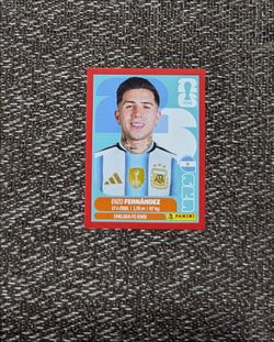 Panini world cup red Enzo Fernandez