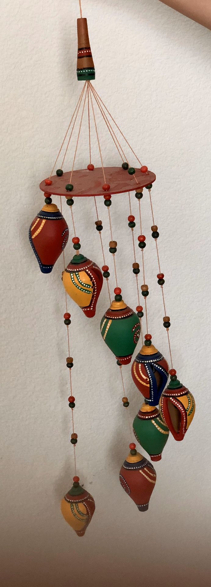 Multicolor Teracotta Shankh Wind Chime by Unravel India