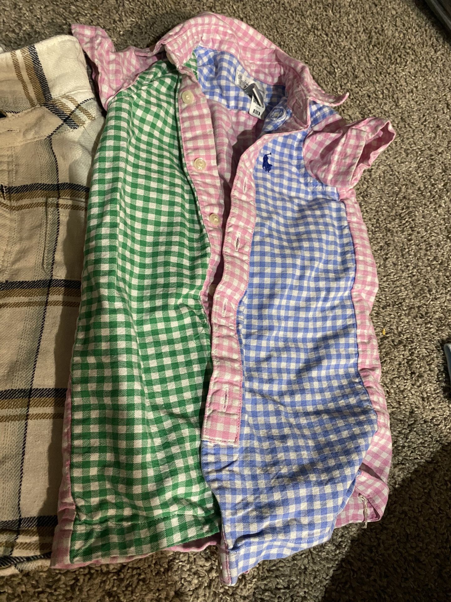 Ralph Lauren Romper And Long Sleeve Button Up Dress Shirt
