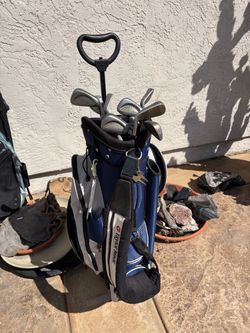 Old set of golf clubs