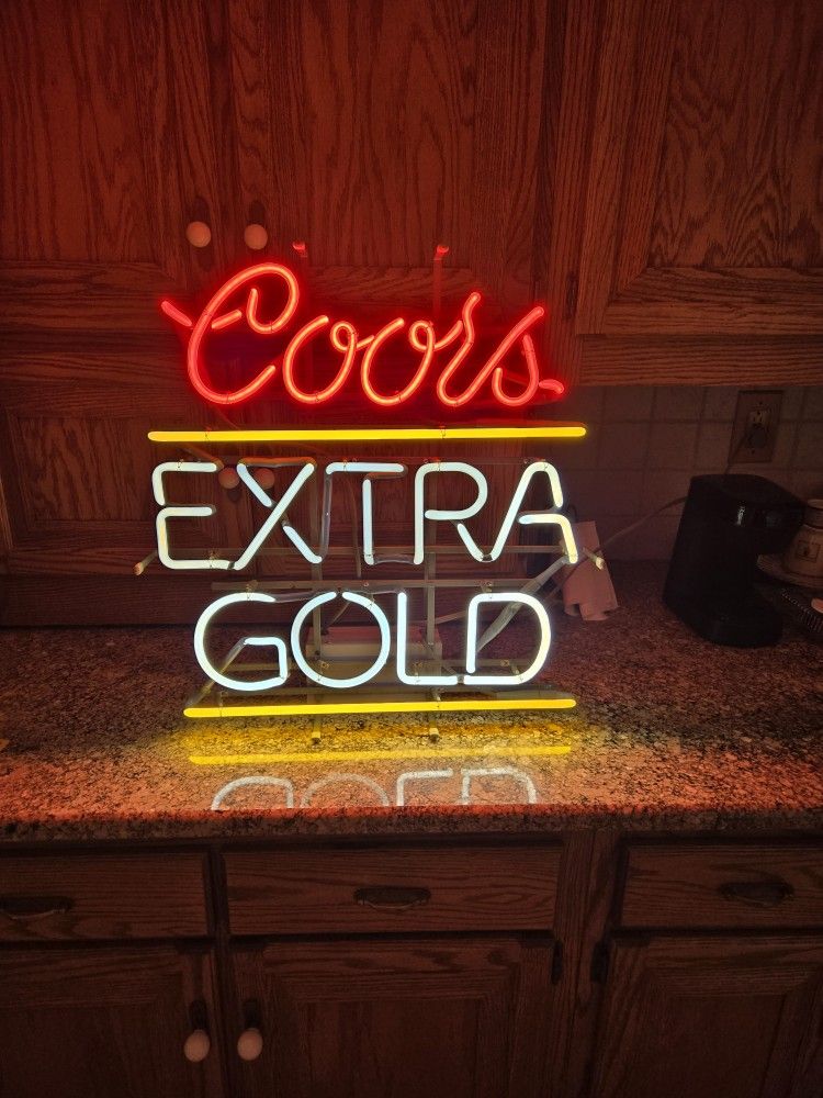 Coors Extra Gold Neon Sign