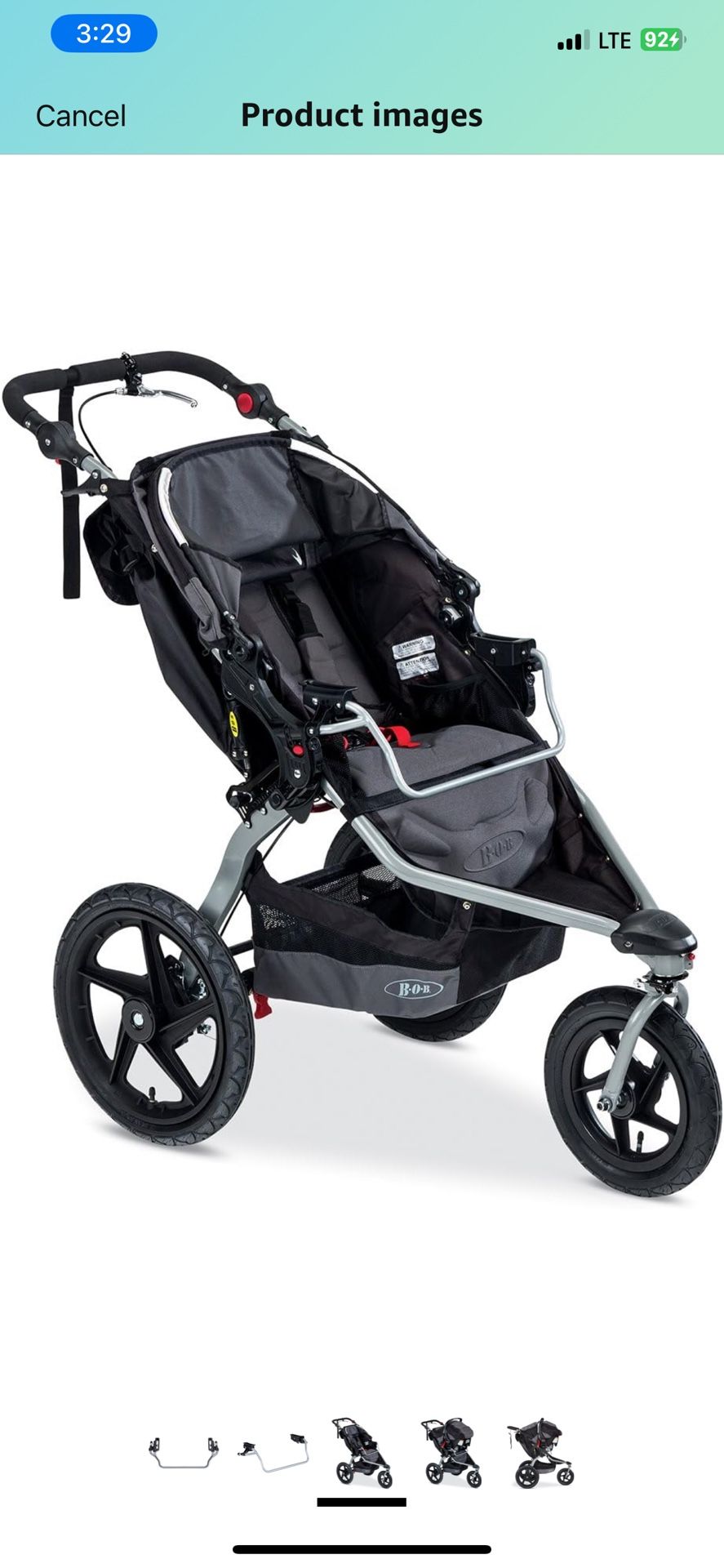 Baby On board BOB Stroller + Britax Car Seat Attachment