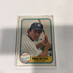 1981 FLEER 87 GRAIG NETTLES CRAIG ON BACK