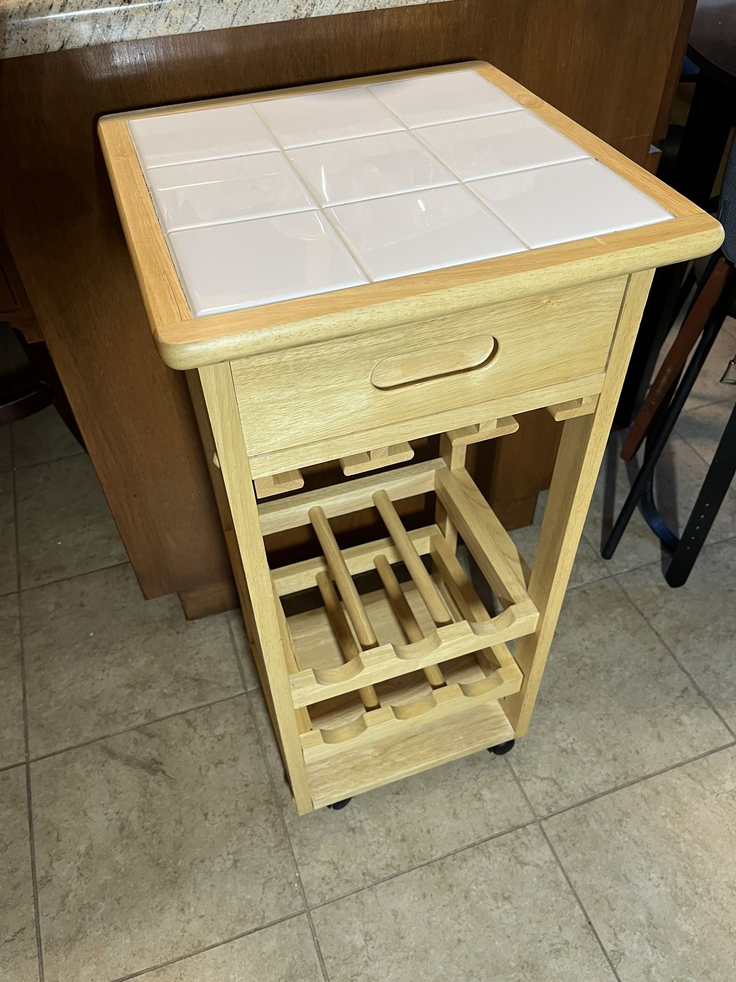 Rolling Wine Cart Or Wine Rack Cabinet