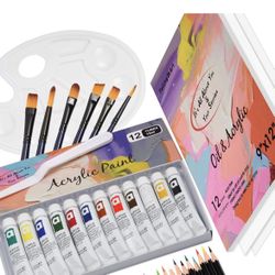 33 Piece Acrylic Painting Set