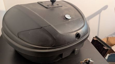motorcycle top box travel case cargo suitcase hardcase trunk w tripod camera mounts please read