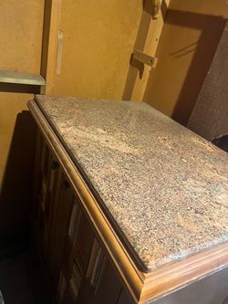 Wood Cabinet with Granite Top