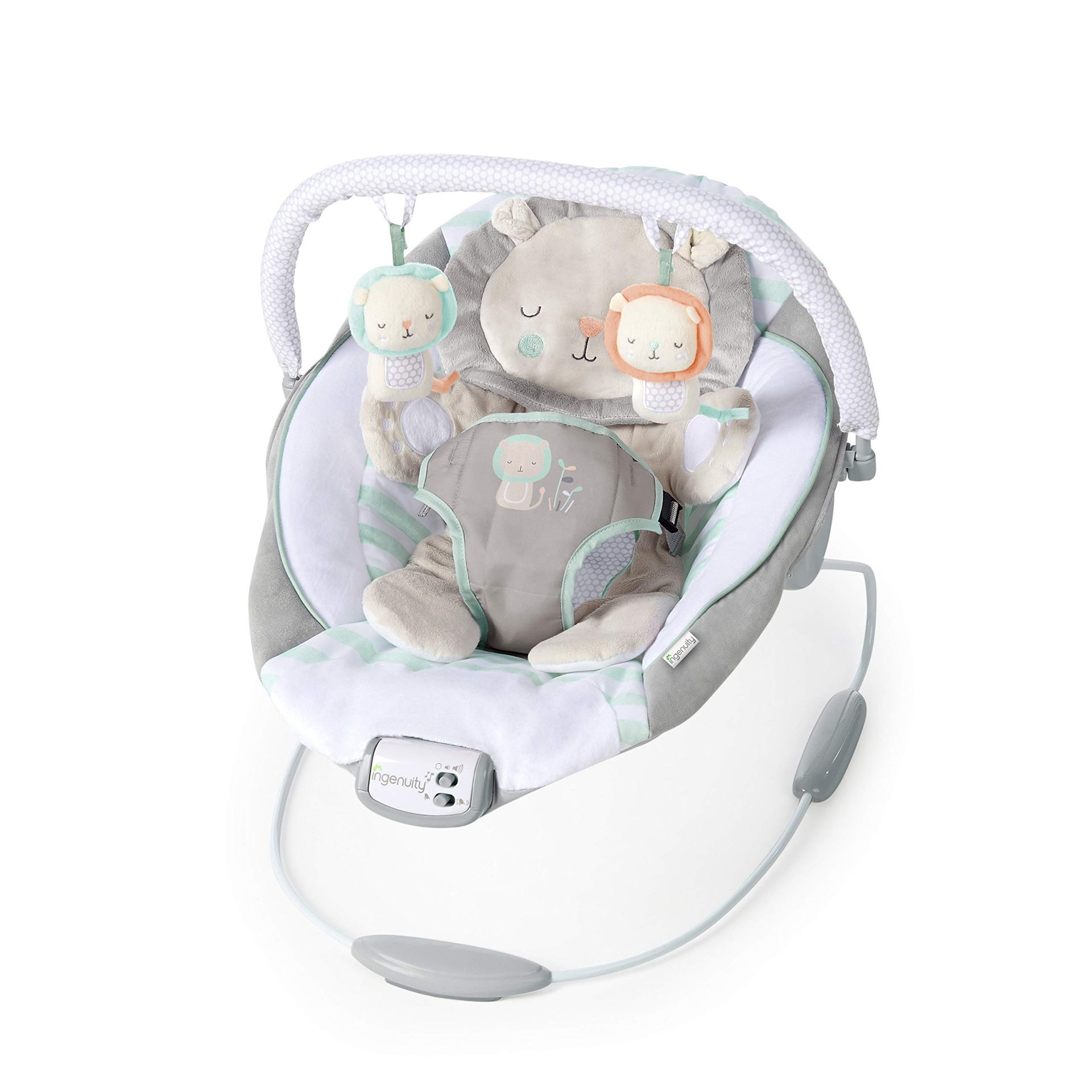 Ingenuity Cradling Bouncer Seat with Vibration & Melodies- Landry The Lion 