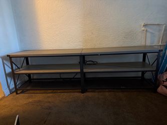 Grey industrial entertainment center