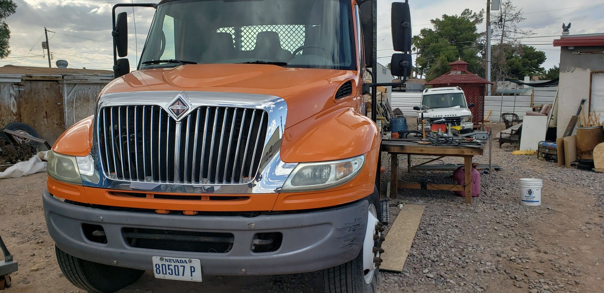 2006 International 4400 DT Flatbed 26ft With piggyback forklift low miles. MONEY MAKER. 34999.00 TODAY!