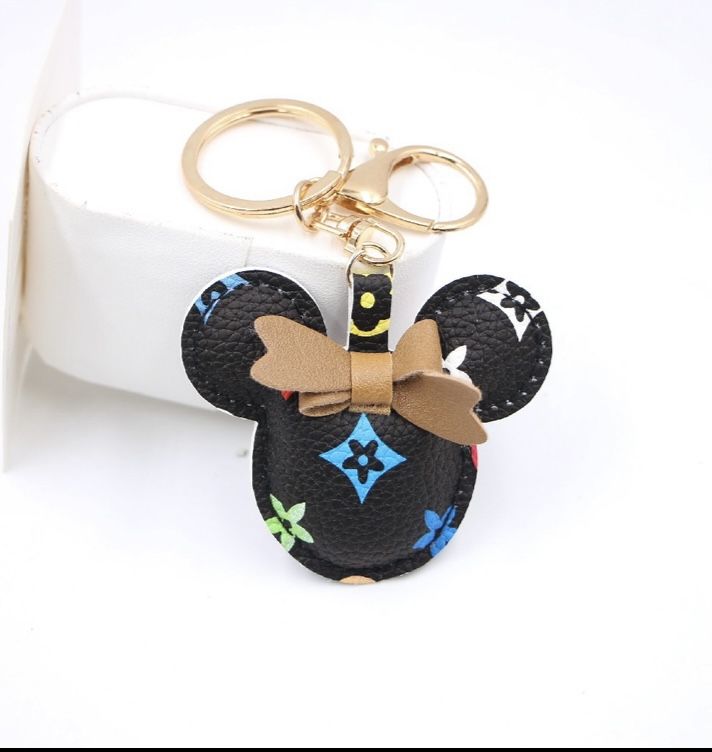 Cute Fashion Designer Trendy Minnie Mouse Leather Keychain