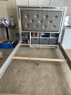 Full size LED bed frame