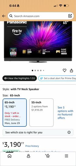 Panasonic Z95 65” OLED 4K ULTRA HD
