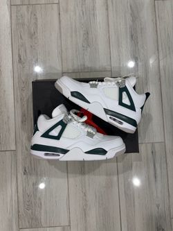 Air Jordan 4 White Green Sneakers