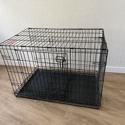 Top Paw® Double Door Folding Wire Dog Crate with Divider Panel