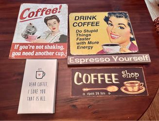 Vintage Coffee signs