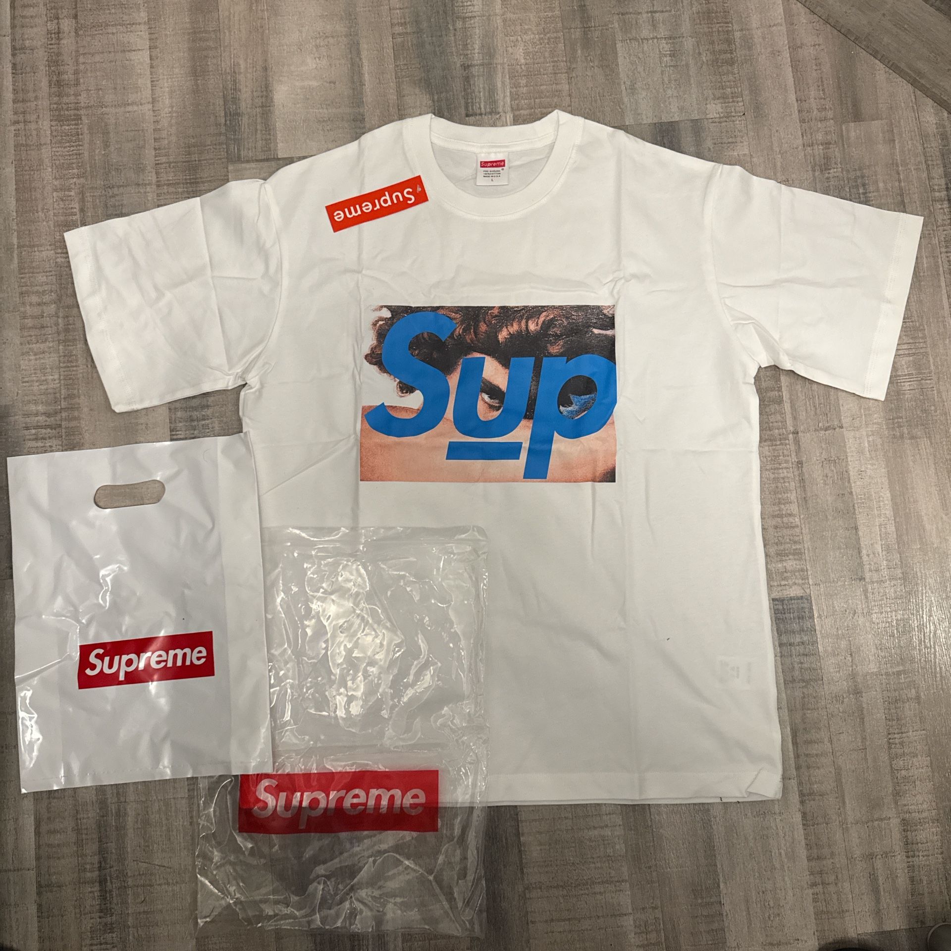 supreme fallen angel white t-shirt