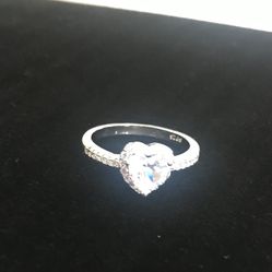 Sterling Silver And Cz Ring 