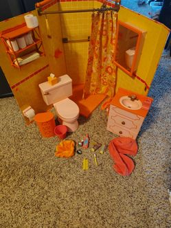 American Girl Julie's bathroom set toy