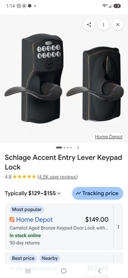 Keypad security set doorknob