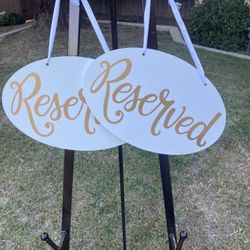 Wedding Reserve Signs 