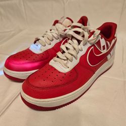 Nike Air Force 1 Low Red White Graphic Men’s Size 9 (2017)