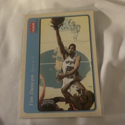 2004-05 Tim Duncan Fleer Tradition Blue Award Winner San Antonio Spurs