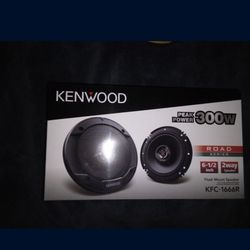 Kenwood Speaks Peak Power 300 Watts Road Series 6-1/2 2 Way KFC-1666R Brand New 