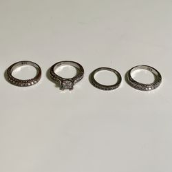 Vintage beatiful silver rings 925 Size 10