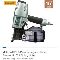 Metabo 15 Degree HPT Coil Side Fencing Gun Nailer 