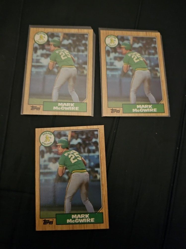 3 1987 Topps Mark Mcguire