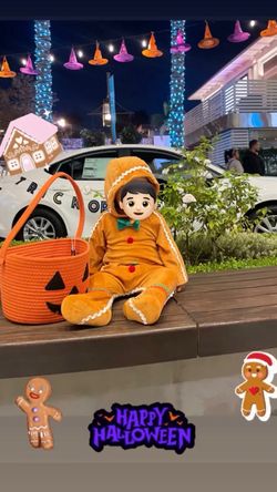 Toddler gingerbread man costume