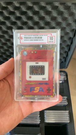 Graded Pokémon Film Cell Trading Card Pikachu & Sylveon