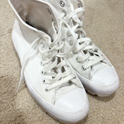 White Platform Converse