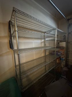 Metal shelves