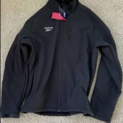 Reebok Men's Softshell Fur Lined Full Zip Jacket Black Sz XL NWT MSRP $130