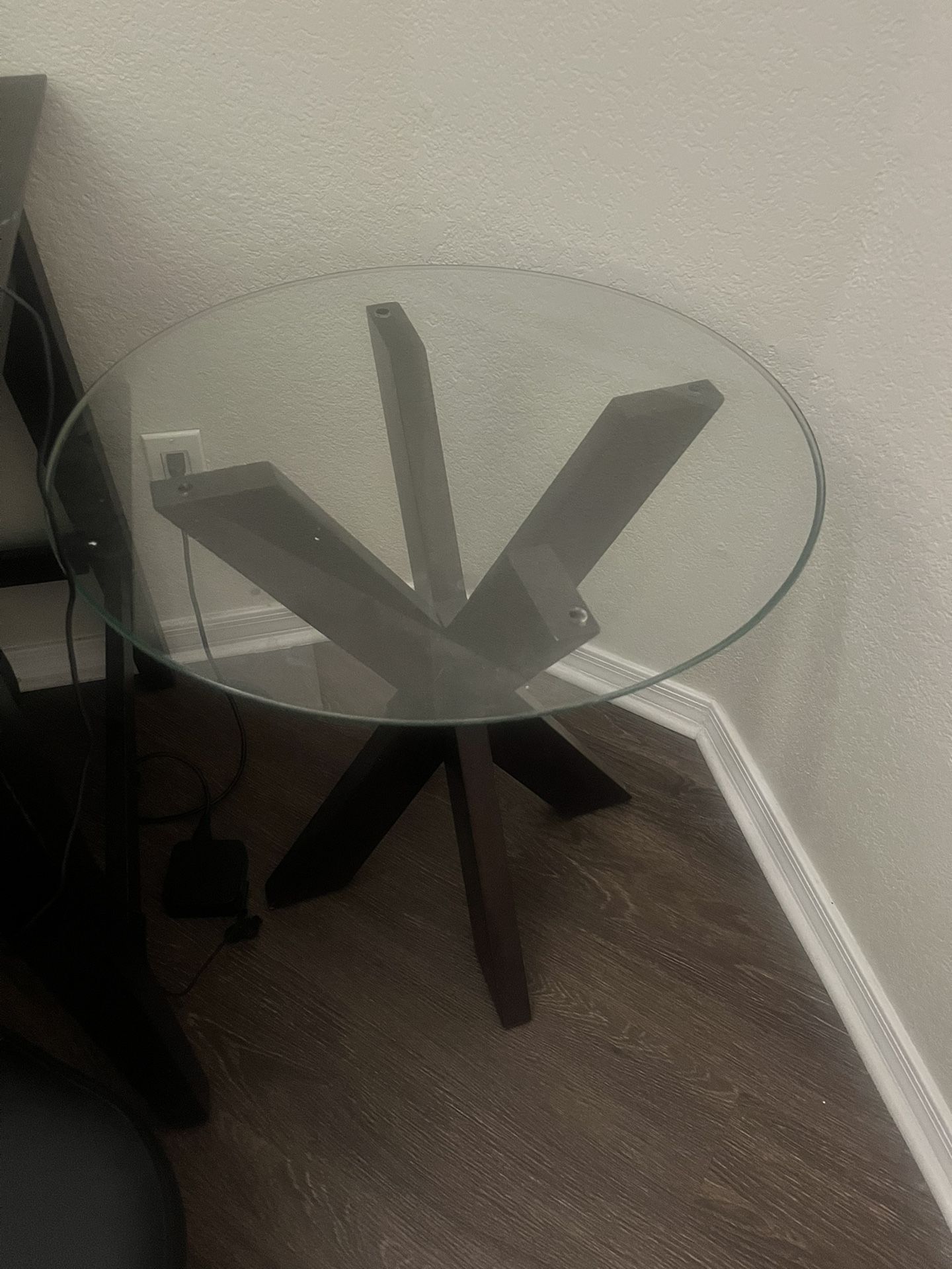 Glass Top Side Table