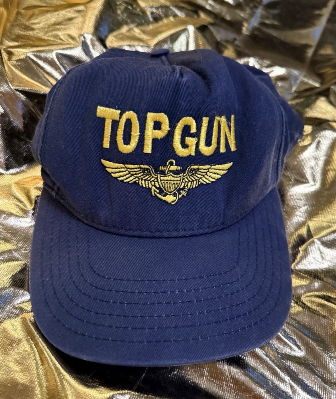 Vintage Top Gun Trucker Hat Baseball Cap Snapback Eagle Crest Made in USA