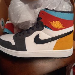 Air Jordan 1 Zoom Air Cmft Anthracite Rush Pink Size 8