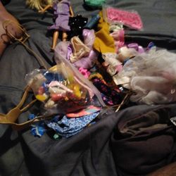 Vintage Barbie Cloths And A Barbie