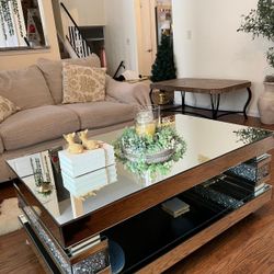 Glamour Silver Mirrored Coffee Table