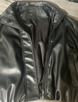 Zara Black Faux Leather Jacket