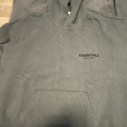 black essential hoodie