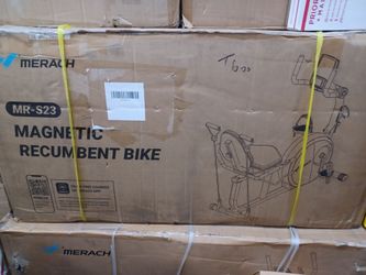 Merach MR-S23 magnet recumbent bike. New in box with warranty