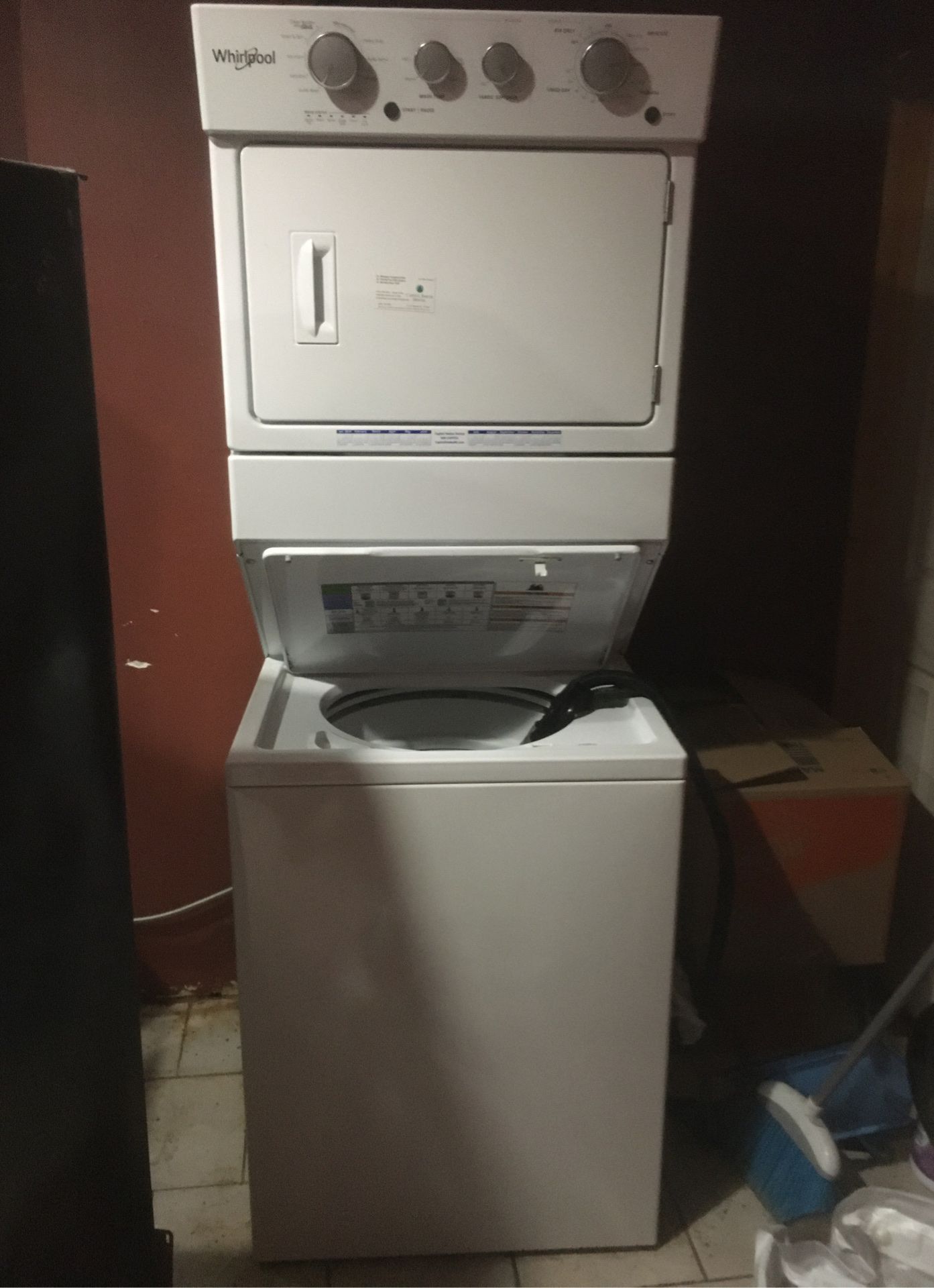 Whirlpool stack washer and dryer