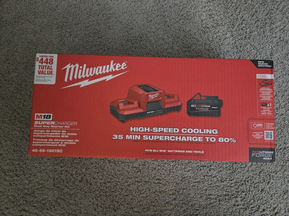 MilwaukeeM18 18V Lithium Ion REDLITHIUM FORGE Ah Battery Pack