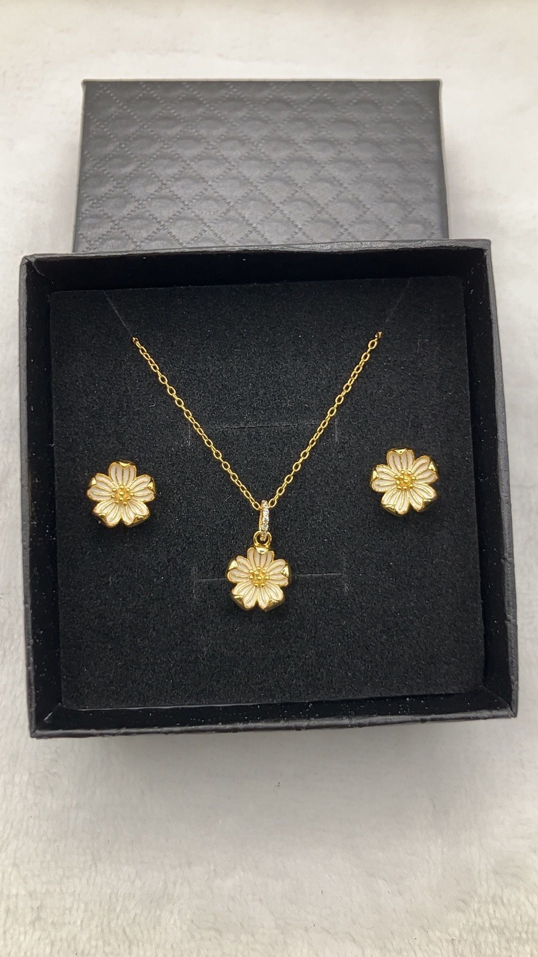 S925 Sterling Silver Dainty Pendant Necklace Set