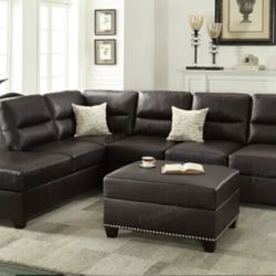 Sectional Sofa with Ottoman