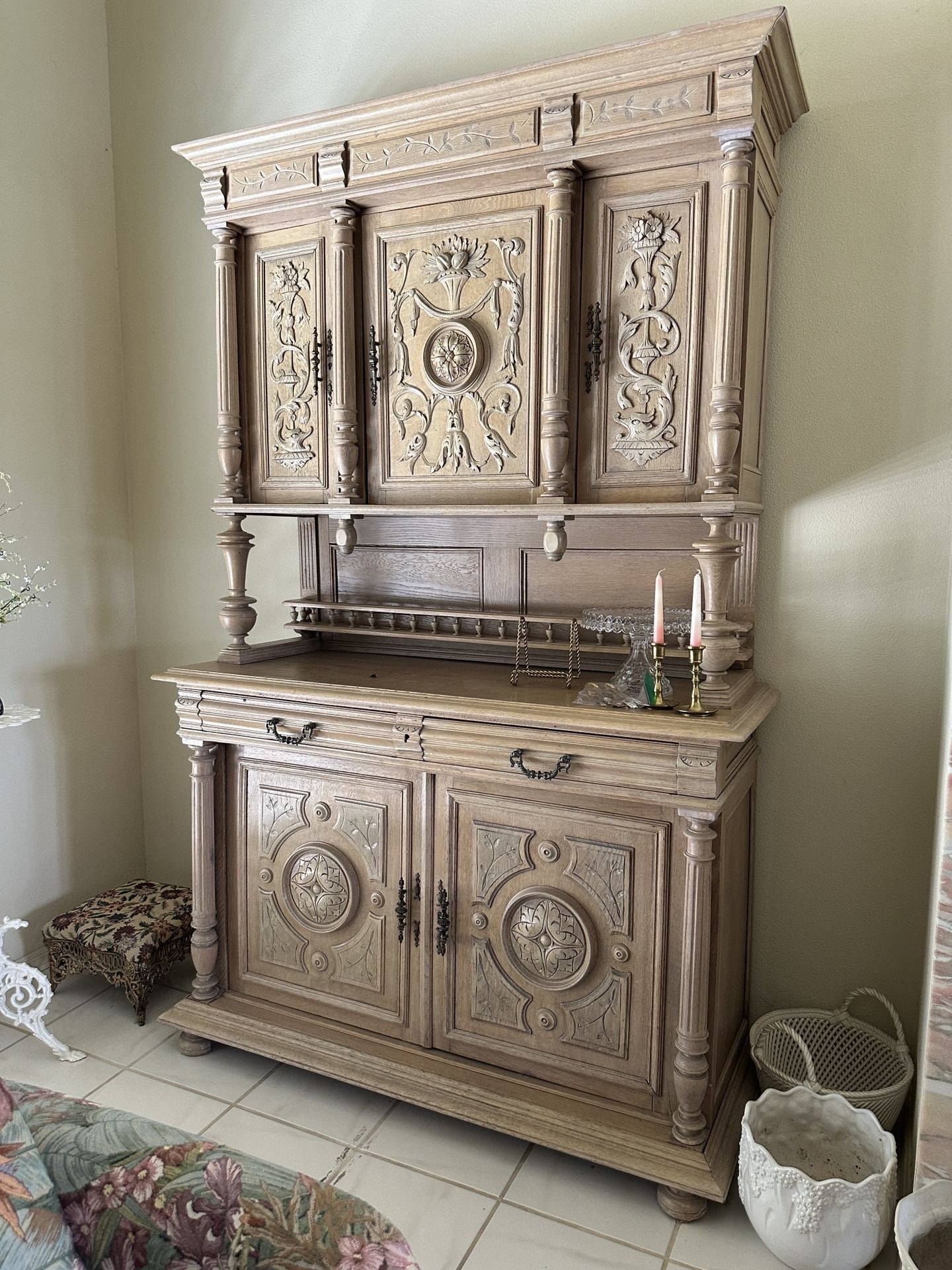 Antique Solid Oak Sideboard